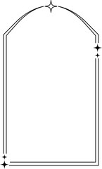 Wall Mural - Arc figure line frame with sparkling stars