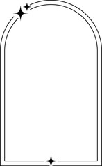 Wall Mural - Modern decorative arc shape frame with stars
