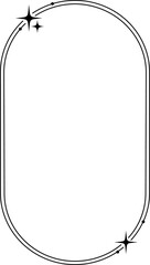 Wall Mural - Trendy geometric form thin line frame