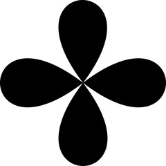 Wall Mural - Simple floral shape element silhouette decor