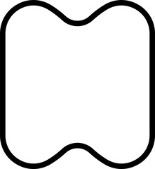 Wall Mural - Simple abstract shape with curvy lines