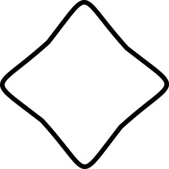 Wall Mural - Empty rhombus frame line element frame