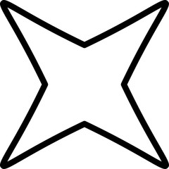 Wall Mural - Star outline, twinkle and sparkle minimal shape