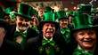 © Gomez - group of people dressed in green, people celebrating saint patrician's day