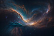 Beautiful cosmic space background. Generative AI