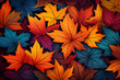 Autumn leaves background AI-generated Image