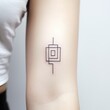 Square tattoo design. Generative AI