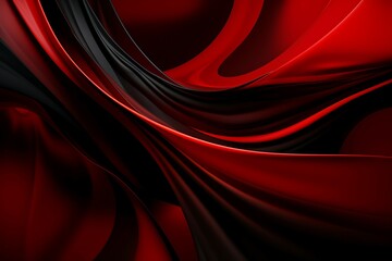 Abstract 3d black and red design with wave