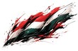 Realistic watercolor painting flag of Palestine