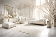 A pristine expanse of ivory, radiating purity and simplicity in its unadorned elegance