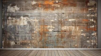 Sticker - wood wall rustic background illustration old grunge, distressed antique, worn aged wood wall rustic background