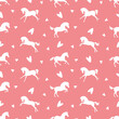 Playing horses and hearts, Valentine's day, seamless vector pattern