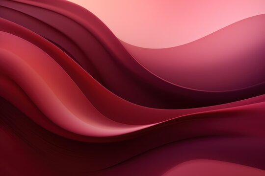 Graphic design background with modern soft curvy waves background design with light maroon, dim maroon, and dark maroon color