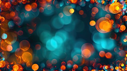 Poster - Abstract circular bokeh background. Colorful defocused lights