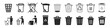 © Tata - Trash bin. Vector isolated icons. Trash can icons and recycle icons set