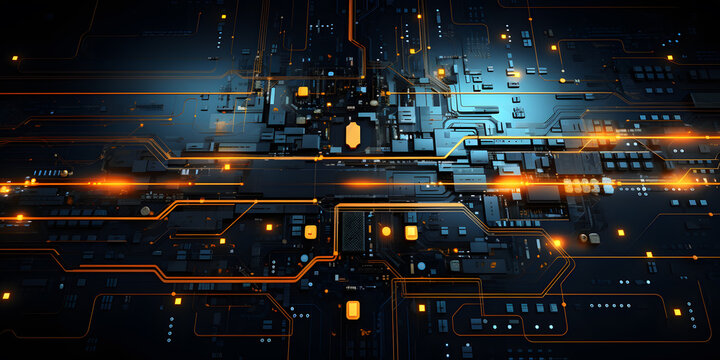 a computer generated image of a circuit board