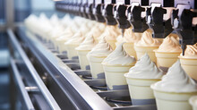 A Row Of Ice Cream Cups