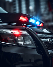 A Close Up Of A Police Car