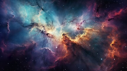colorful space filled with stars and clouds