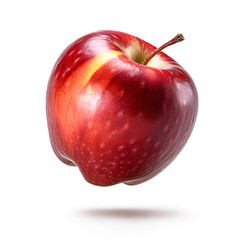 Wall Mural - Red apple in the air isolated on white background