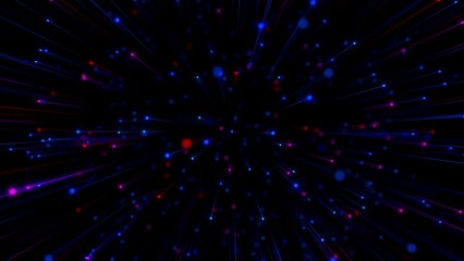 Poster - colorful data signal moving towards with trails. fiber optics, internet data stream. telecommunicati