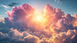 Soft Pastel Cloudscape. Calming and dreamlike background. 