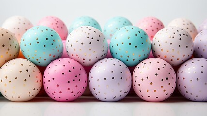 Canvas Print - Colorful Easter Egg Celebration in Studio