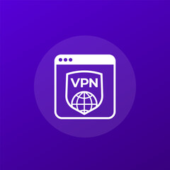 Canvas Print - VPN service icon for web