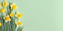 Color Spring Daffodils Background - Seasons Design