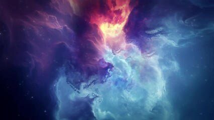 Wall Mural - Nebula in Deep Space - 4K Video Animation