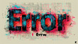 © Suralai - The Black text 'Error' animation with glitch effect  ,generative ai