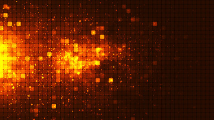 Leinwandbilder - seamless abstract background of red squares and bright particles. abstract gradient background. back