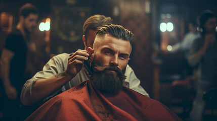 barber men, long barber