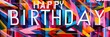 © SKIMP Art - a multicolored background with happy birthday written on it Generative AI