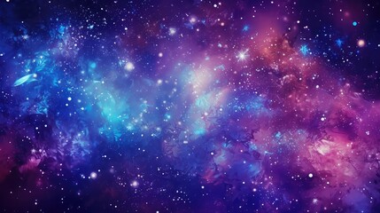 Sticker - galaxy space glitter background illustration universe cosmic, celestial sparkle, astral nebula galaxy space glitter background