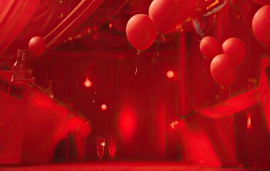 Wall Mural - red party background