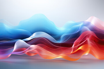 Wall Mural - Abstract colored wave pattern with liquid effect. Place for text. Generated by artificial intelligence