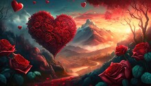 Valentine S Day Background Red Roses