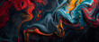 Vibrant acrylic swirls dance across the canvas, creating a mesmerizing modern masterpiece of abstract and psychedelic art
