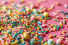 Trendy Pattern Of Colorful Sprinkles For Background