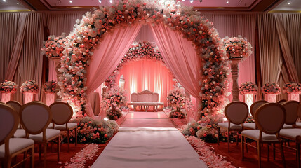 Poster - luxury stage decoration with lovely flowers