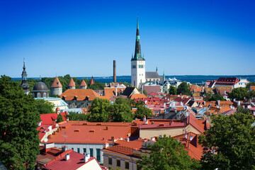 Sticker - Panoramic view of Tallinn, Estonia