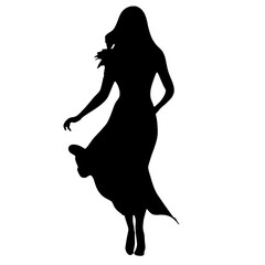 sexy silhouette of a woman