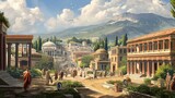 Fototapeta  - beautiful illustrations of ancient rome