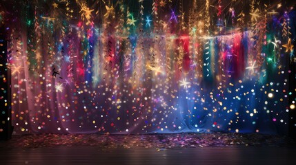 Poster - celebration sparkle party background illustration lights shiny, festive shimmer, disco fun celebration sparkle party background