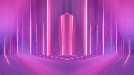 Wall Mural - Ultraviolet abstract light. Diode strip, light line. Purple and pink gradient. Modern background, neon light. Empty stage, spotlights, neon. Abstract light. 3D illustration