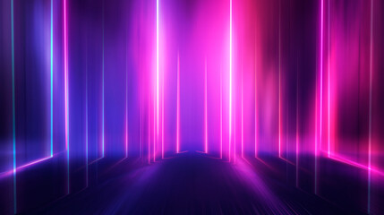 Wall Mural - ultraviolet abstract light. diode strip, light line. purple and pink gradient. modern background, ne