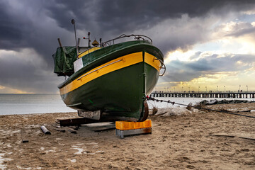 Wall Mural - Fishing boat on the Baltic Sea