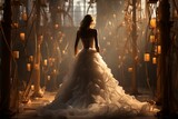 a woman in a wedding dress s