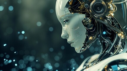 a robot with a glowing face